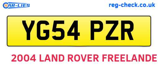 YG54PZR are the vehicle registration plates.
