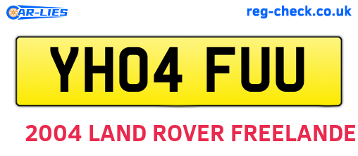 YH04FUU are the vehicle registration plates.