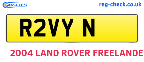 R2VYN are the vehicle registration plates.