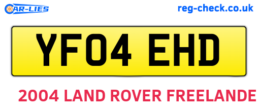 YF04EHD are the vehicle registration plates.