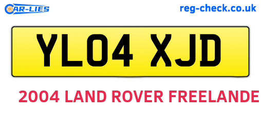 YL04XJD are the vehicle registration plates.