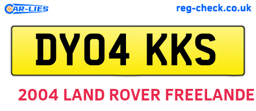 DY04KKS are the vehicle registration plates.