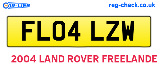 FL04LZW are the vehicle registration plates.