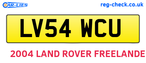 LV54WCU are the vehicle registration plates.