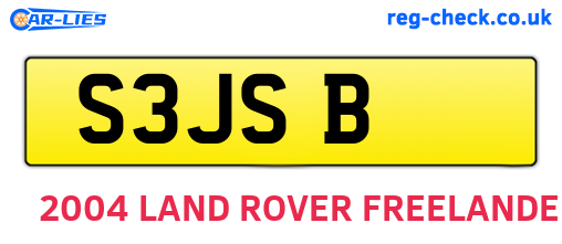 S3JSB are the vehicle registration plates.