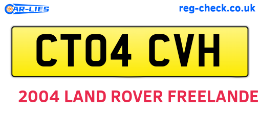 CT04CVH are the vehicle registration plates.