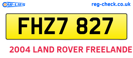 FHZ7827 are the vehicle registration plates.