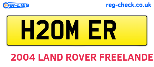 H20MER are the vehicle registration plates.