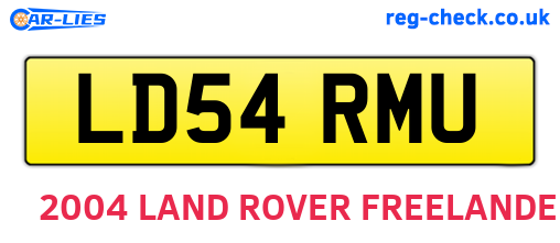 LD54RMU are the vehicle registration plates.