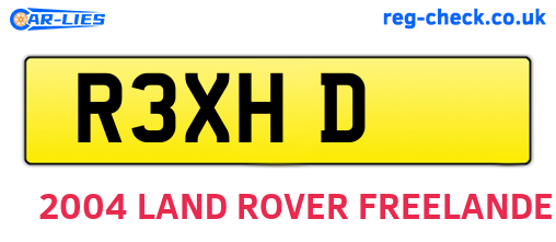 R3XHD are the vehicle registration plates.