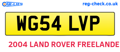 WG54LVP are the vehicle registration plates.
