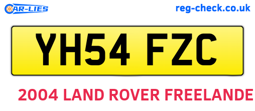 YH54FZC are the vehicle registration plates.