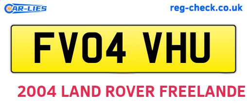 FV04VHU are the vehicle registration plates.