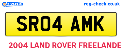 SR04AMK are the vehicle registration plates.