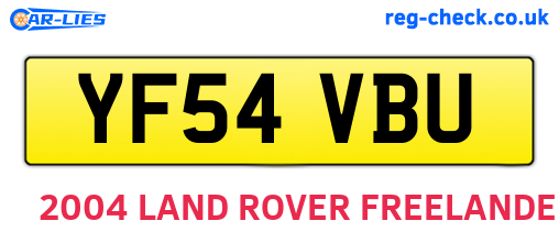 YF54VBU are the vehicle registration plates.