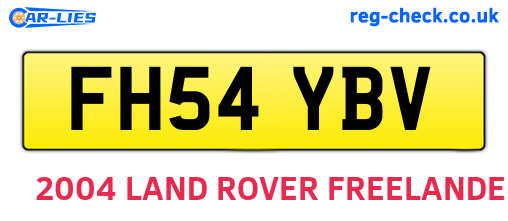 FH54YBV are the vehicle registration plates.