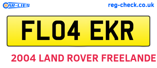 FL04EKR are the vehicle registration plates.