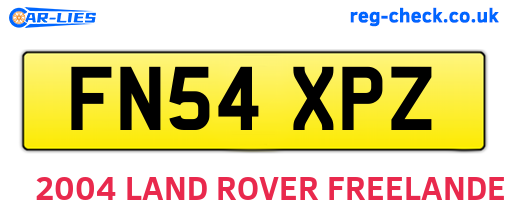 FN54XPZ are the vehicle registration plates.