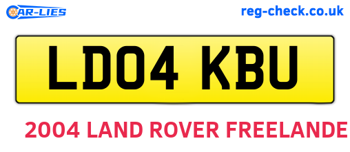 LD04KBU are the vehicle registration plates.