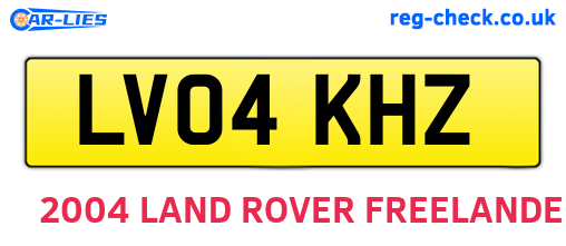 LV04KHZ are the vehicle registration plates.