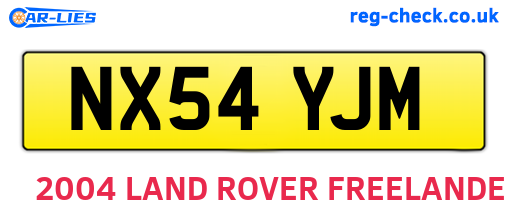 NX54YJM are the vehicle registration plates.