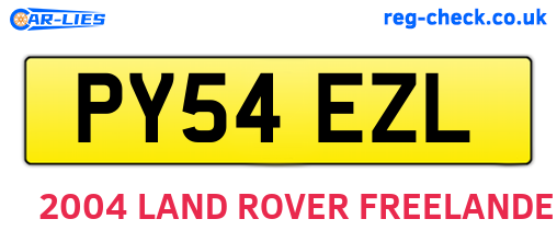 PY54EZL are the vehicle registration plates.