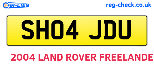 SH04JDU are the vehicle registration plates.