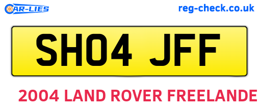 SH04JFF are the vehicle registration plates.