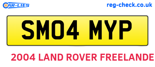 SM04MYP are the vehicle registration plates.