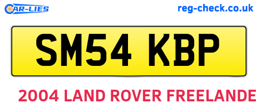 SM54KBP are the vehicle registration plates.