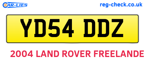 YD54DDZ are the vehicle registration plates.