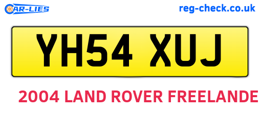 YH54XUJ are the vehicle registration plates.