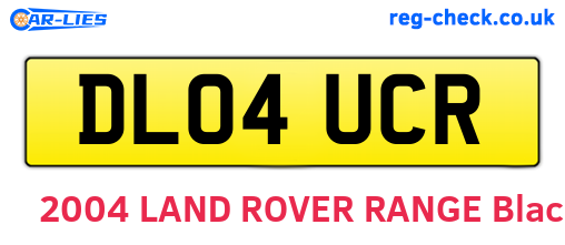 DL04UCR are the vehicle registration plates.