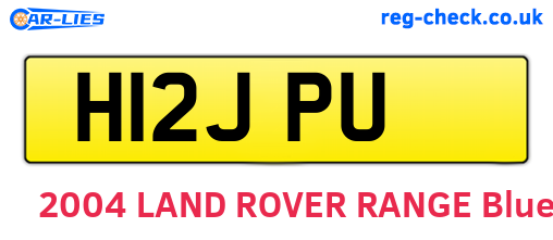 H12JPU are the vehicle registration plates.