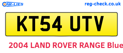 KT54UTV are the vehicle registration plates.