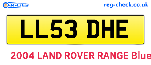 LL53DHE are the vehicle registration plates.