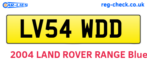 LV54WDD are the vehicle registration plates.