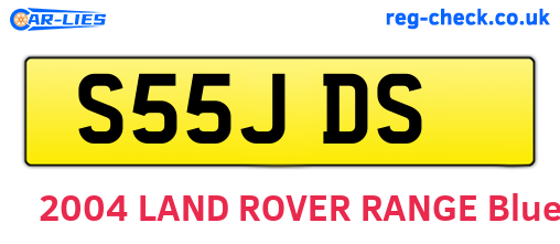 S55JDS are the vehicle registration plates.