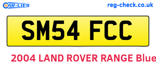 SM54FCC are the vehicle registration plates.