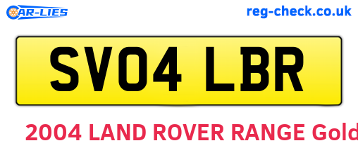 SV04LBR are the vehicle registration plates.