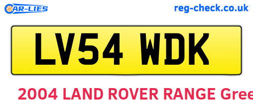 LV54WDK are the vehicle registration plates.