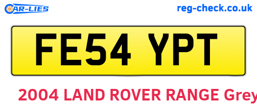 FE54YPT are the vehicle registration plates.