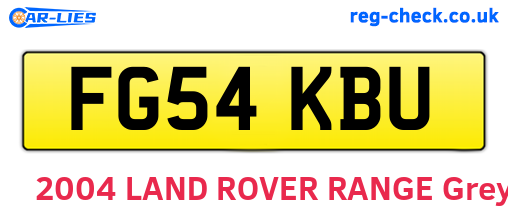 FG54KBU are the vehicle registration plates.