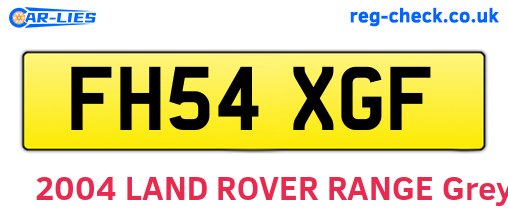 FH54XGF are the vehicle registration plates.