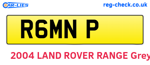 R6MNP are the vehicle registration plates.