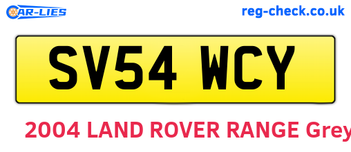SV54WCY are the vehicle registration plates.