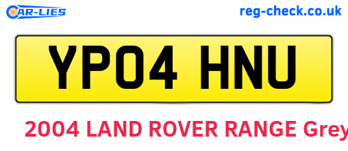 YP04HNU are the vehicle registration plates.