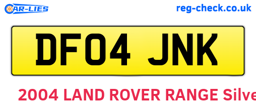 DF04JNK are the vehicle registration plates.