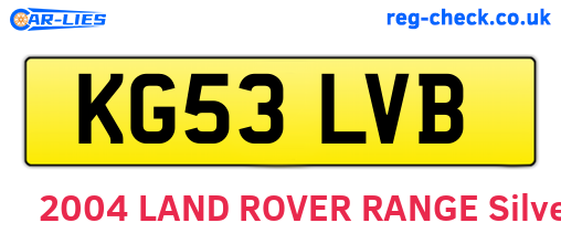 KG53LVB are the vehicle registration plates.