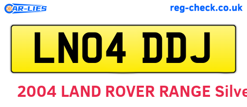 LN04DDJ are the vehicle registration plates.